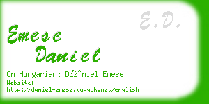 emese daniel business card